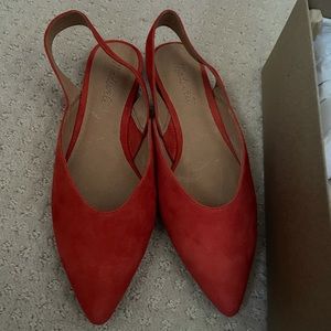 Madewell slingback flats red 7 1/2